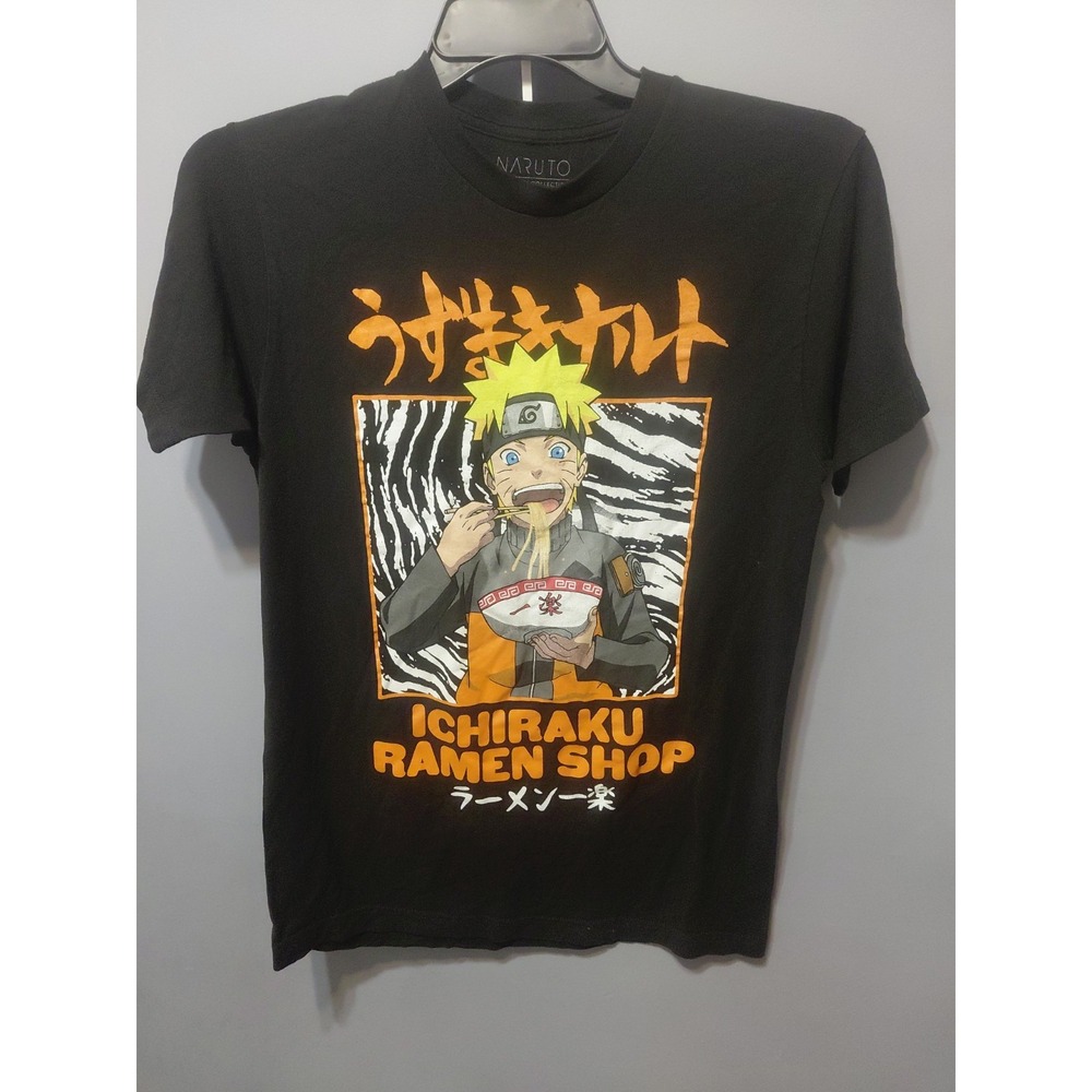 2002 Naruto Shippuden Graphic Tee Black Medium Y2K Mens